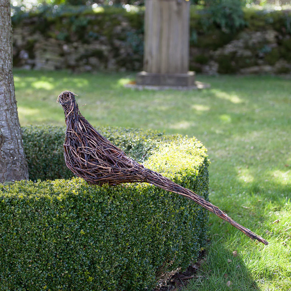 Lookout - Ring-necked “Cock” Pheasant Willow Sculpture - Image 4